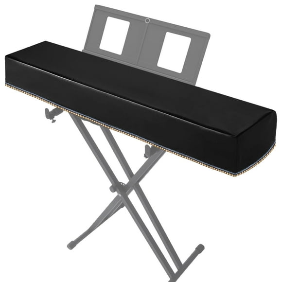 Funda para teclado de piano Toyoget de 88 teclas, piel negra, lujo