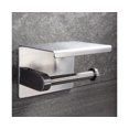 thumbnail image 2 of Porte-papier Toilette avec Étagère Distributeur de Rouleau de Papier en Acier Inoxydable Sans Perçage Mural, 2 of 4