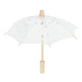 thumbnail image 2 of Lace Umbrella Wedding Bridal Parasol Props Photography Prop Vintage for Photo Costume Party Supplies(S-white), 2 of 8