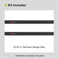 thumbnail image 2 of Rubbermaid FastTrack Garage Storage Wall Mounted Rail Kit, 2 Pack, 2 of 7