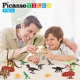 thumbnail image 4 of Alfombra de juego con forma de dinosaurio PicassoTiles PTD11 con 21 figuras de acción, 4 of 9