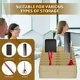 thumbnail image 4 of Lindbes 48-Grid Wooden Cell Phone Holder Desktop Organizer Storage Box for Classroom Office (48-Grid), 4 of 10