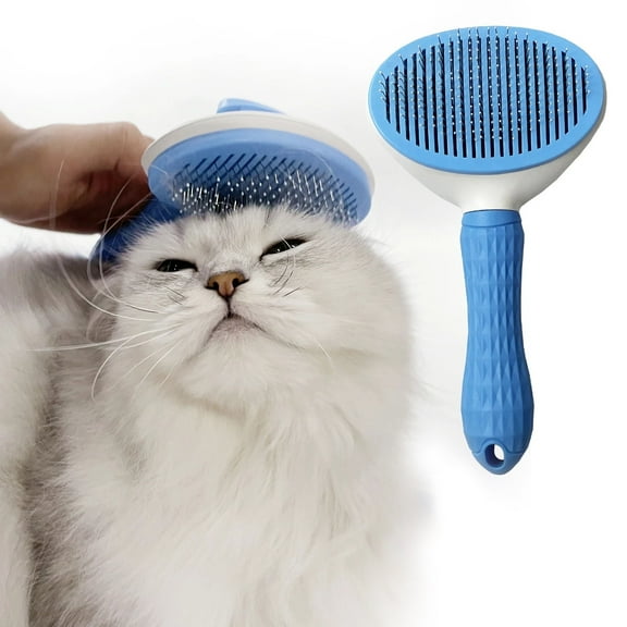 TETOU Pets Brush Cats Dogs Hair Cleaner Comb for Shedding and Grooming Removes Loose Undercoat Cat Dog Massage-Self Cleaning Brush