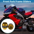 thumbnail image 2 of Unique Bargains Motorcycle Frame Sliders Falling Protection Wheel Crash Protector Scooter Moped Aluminum Alloy Gold Tone 2 Pcs, 2 of 6