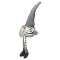 thumbnail image 4 of Northlight Striped Sitting Gnome Christmas Figure - 22" - Gray, White and Black, 4 of 5