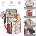 thumbnail image 5 of Travel Cooler Bag - White Christmas Santa Pattern Camping Beer Cooler Backpack with Bottle Opener- Waterproof Insulated Picnic Backpacks - Cooler Bag for Beach, 5 of 6