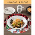 thumbnail image 3 of 13 Inch Round Placemats Set of 6, Red Plaid Snowman Christmas Non Slip Heat Insulation PP Table Mats, Gifts Xmas Tree Winter Snowflake Washable Place Mats for Kitchen Dining Party Table Decor, 3 of 7