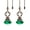 Green, variant on Yihuala Bronze Pendant Necklace Antique Bronze And Crystal Pendants Fan Chain Extender Decorative Lamp Pendants