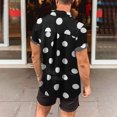 thumbnail image 7 of VSSSJ Hawaiian Stylish Shirts for Men Big and Tall Vacation Button Down Short Sleeve Lapel Collar Tee Shirts Casual Summer Beach Party Top Blouse Black XL, 7 of 7