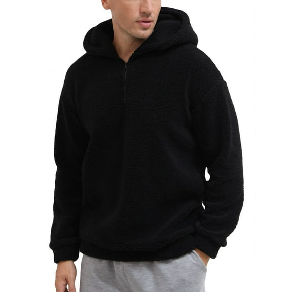 Alimens & Gentle Men's Polar Fleece Zip-Up Jacket Soft Pullover Sweatshirt For Casual Hoodies