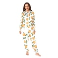 thumbnail image 2 of FORMRS Onesies Pajama for Adults Unisex Hoodie Winter Jumpsuit One Piece Sleepwear, Sizes S-2XL, Orange, 2 of 7