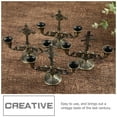 thumbnail image 4 of unbranded 2Ud Velas De Metal Negro Estilo Europeo Doble Vintage Para, 4 of 8