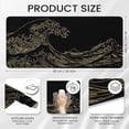 thumbnail image 2 of Felt Desk Mat, XXL Large Mouse Pad Desk Pad, Gaming Mousepad, Non-Slip Base, No Any Smell Desk Protector Cover Mat for Computer Keyboard Work Game Office HomeGold Wave of Kanagawa, 2 of 6