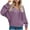 Purple, variant on XMMSWDLA Women's V Neck Long Sleeve Knit Loose Oversized Pullover Sweater Top