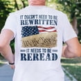thumbnail image 5 of FLAGWIX It Doesn't Need To Be Rewritten It Needs To Be Reread 1776 T-Shirt - Regular Fit Street Round Neck Short Sleeve T-shirt, Menswear, T Shirt for Men, Father's Day Gift, 5 of 6