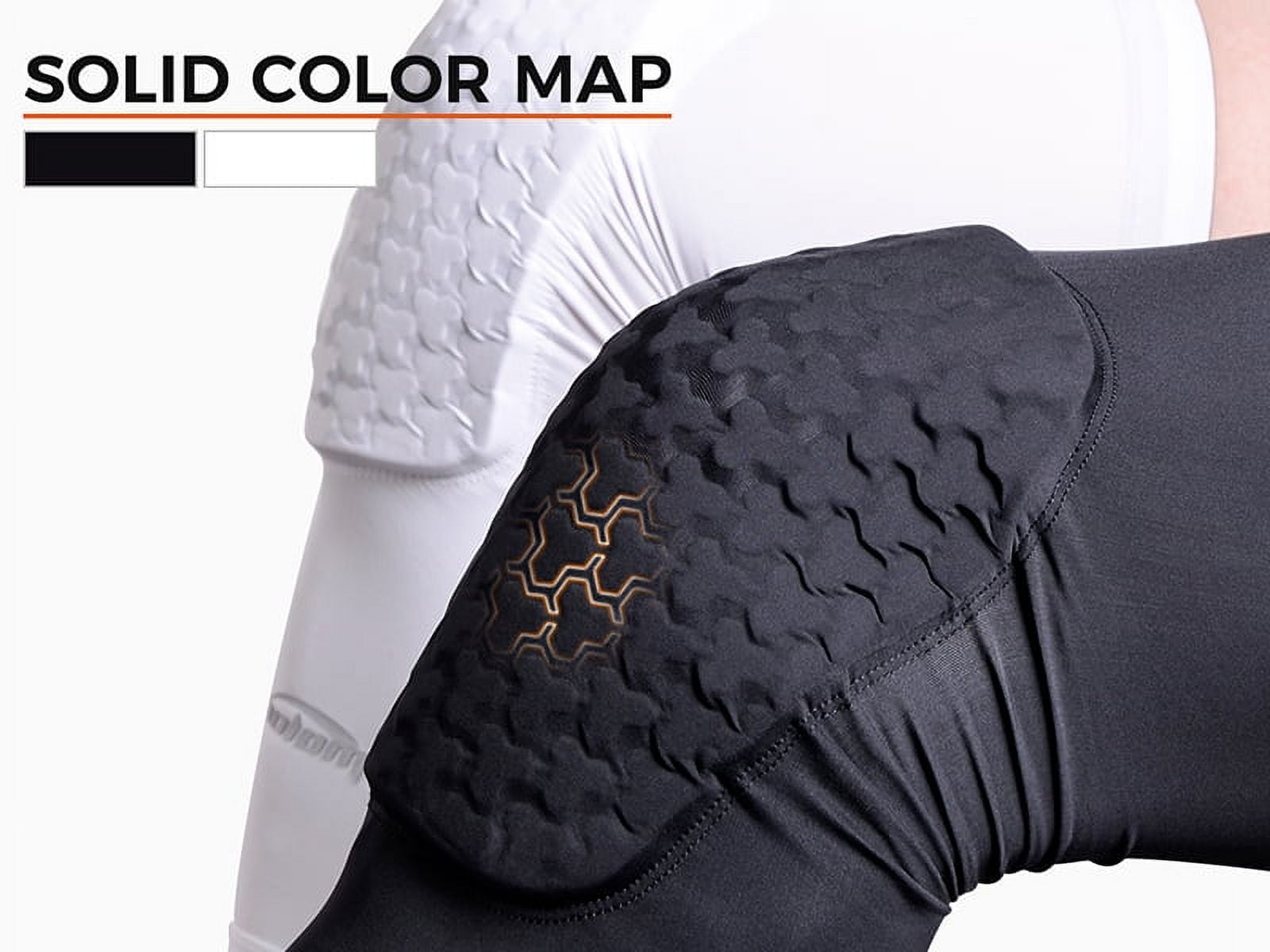 COOLOMG Basketball Knee Pads Youth Kids Adult Football Knee Compression Sleeves black-gray-white M
