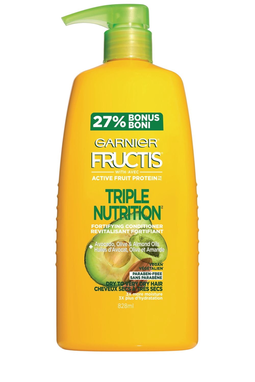 Garnier Triple Nutrition Fortifying Conditioner with Avocado, Olive & Almond Oils, 792 ml