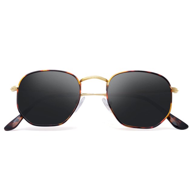 Gafas de Sol Polarizadas YWWPMDOF Cuadradas Hexagonales UV400 para Mujeres y Hombres
