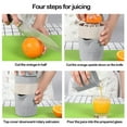 thumbnail image 6 of Manual Juicer, Hand Press Citrus Juicer Extractor for Oranges Lemons, Compact 16x8 Cm Light Green, Non-electric & Easy Clean, Efficient for Fresh Juice at Home, Kitchen, Camping, Travel, 6 of 6