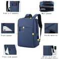 thumbnail image 3 of Large Capacity Laptop Backpack with USB Charging Port, Water Resistant Oxford Cloth Anti-Theft Business Travel Bag for 15.6 Inch Notebook, Durable Commuter Bookbag Burgundy, 3 of 3
