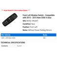thumbnail image 2 of Front Left Window Switch - Compatible with 2013 - 2015 Ram 5500 4-Door 2014, 2 of 2