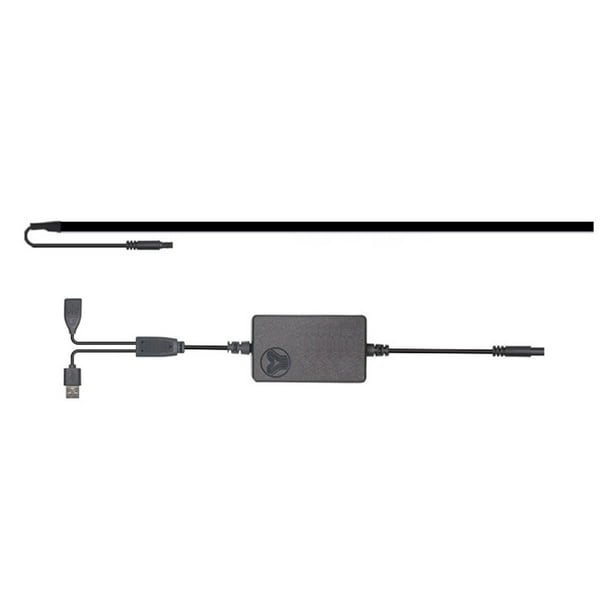 Luz LED interior para coche, luz ambiental nocturna RGB, fácil instalación, control por aplicación, USB con 1 tira de luz