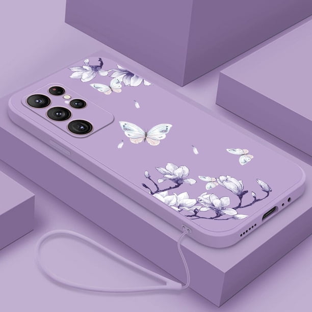 Funda de mariposa para Samsung Galaxy S21, S22, S23 Ultra Plus, S20 FE, A72, A71, A53, A52 S, A14, A34, A54, 5G, A51, A33, A32, A23, A21S, A13 qiuyongmign unisex