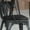 Black, variant on BizChair Set of 4 Poly Resin Wood Seat with Rounded Edges for Colorful Metal Chairs and Stools in Black