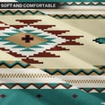 thumbnail image 6 of Set of 4 Brown Turquoise South Western Ethnic Throw Pillow Covers Tribal Native Seamless Pattern Decorative Pillow Cases Home Decor Standard Square 18x18 Inches Pillowcases, 6 of 6