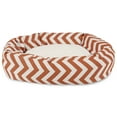thumbnail image 2 of Majestic Pet Sherpa Chevron Bagel Pet Bed for Dogs, Calming Dog Bed Washable, Small, Burnt Orange, 2 of 5