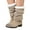 Beige, variant on Womens Leg Warmers Solid Color Rib Knit Long Socks Fleece Lined Warm Thermal Fashion Winter Daily Wear Y2K Grey