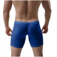 thumbnail image 5 of HVOBTTY Mens Casual Classic Underpants, Everyday Comfortable Briefs for Men, Men's Fashionable Solid Color Low Waist Loose Elastic Underpants Blue, XL, 5 of 5