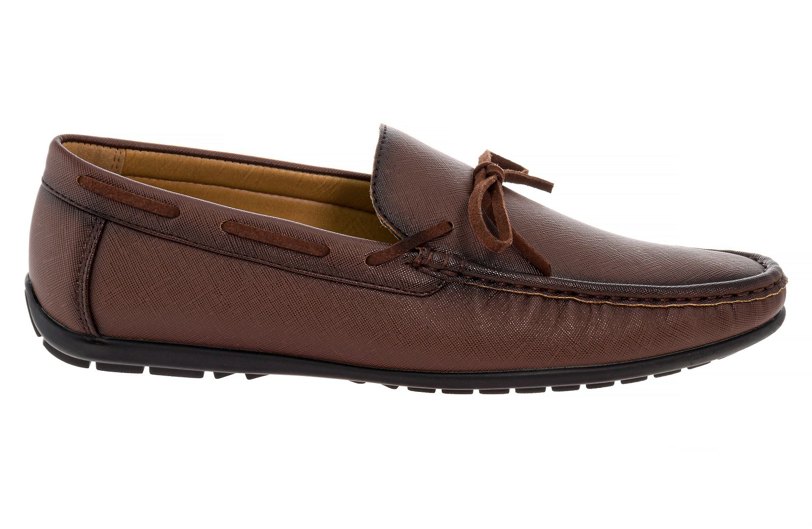 Franco Vanucci Brown cognac leather Slip On dress shoes men’s  8 Mens Designer Franco Vanucci Brown Leather Monk Strap Dress  main image 3