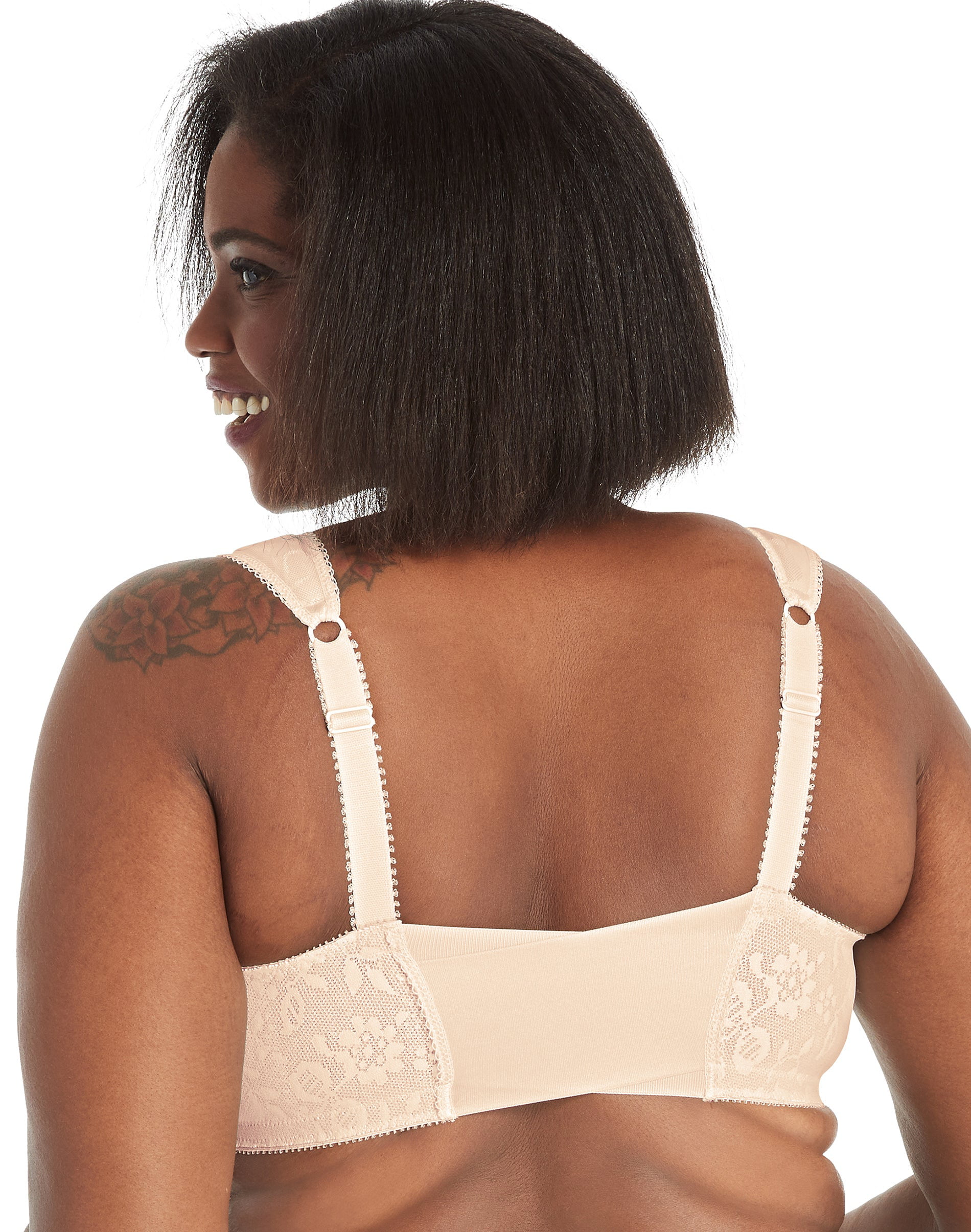 PLAYTEX Women's Plus Size 18 Hour Front-Close Wireless Bra with Flex Back  4695-44 DDD, White at  Women's Clothing store: Bras