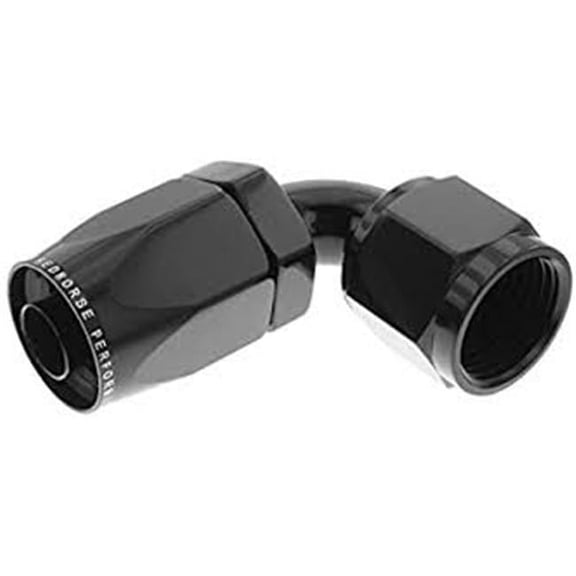 Red Horse Performance RHP6090-10-2 10 90 deg Female Aluminum Hose End - Black
