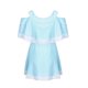 thumbnail image 4 of Odeerbi 7-16 Años Traje de Baño de Una Pieza Para Niñas Traje de Baño de Verano Sin Hombros Con Shorts Traje de Baño Hawaiano Secado Rápido Traje de Baño Acolchado, 4 of 5