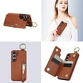 thumbnail image 6 of Cutyskin for Samsung Galaxy A54 5G Wallet Case【RFID Blocking】 with Card Holder Cash Pocket Zipper Bills Slot, Soft PU Leather Magnetic Back Folio Kickstand, Finger Ring Holder Hook Case, Brown, 6 of 9