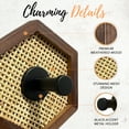 thumbnail image 3 of Autumn Alley Large Rattan Wall Hooks, Hat Hooks and Bathroom Coat Hook, Set of 5 Hexagon Hook with Gold Accent Metal Holder, Robe & Towel Hooks for Entryway, Bathroom, or Kitchen, 3 of 11