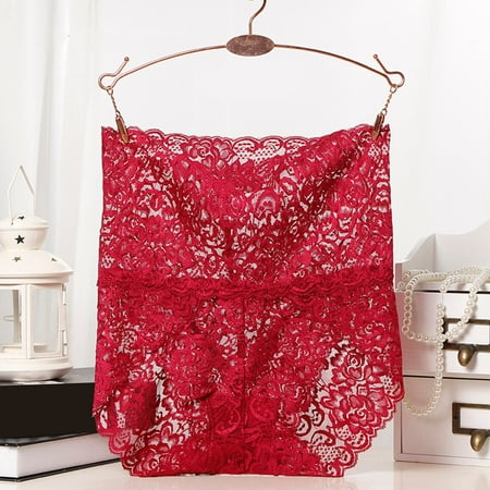 

〖TOTO〗Women Panties Women Shapewear Lace High Waisted Underwear Embroidered Mesh Sheer Panties Plus Size Underwear Panties