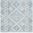 thumbnail image 2 of Safavieh Abstract Adolf Geometric Wool Area Rug, Blue/Ivory, 6' x 6' Square, 2 of 11