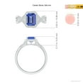 thumbnail image 5 of Angara Natural 1.5 Ct. Tanzanite with Diamond Halo Ring in 14K White Gold for Women (Ring Size: 11.5), 5 of 10