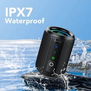 Portable Bluetooth Speaker IPX7 Waterproof Wireless Speaker with 20W Powerful Speaker 24Hrs Playtime Colorful Flashing Lights TWS Wireless Pairing for Outdoor/Party/Beach/Travel/Gifts