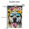 thumbnail image 3 of PHYHOO  Summer Dog Golden Retriever Garden Flag Double Sided Welcome Outside Small Yard Flag White, 3 of 6
