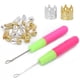 thumbnail image 4 of Juego de Herramientas para rastas, anillos para el pelo, gancho de cierre, agujas de ganchillo, accesorios para decoración del cabello, 4 of 5