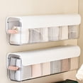 thumbnail image 4 of Organizador de ropa interior de pared, organizador de cajones desmontable a prueba de polvo, a prueba de humedad, para dormitorio, hogar, blanco, 4 of 12