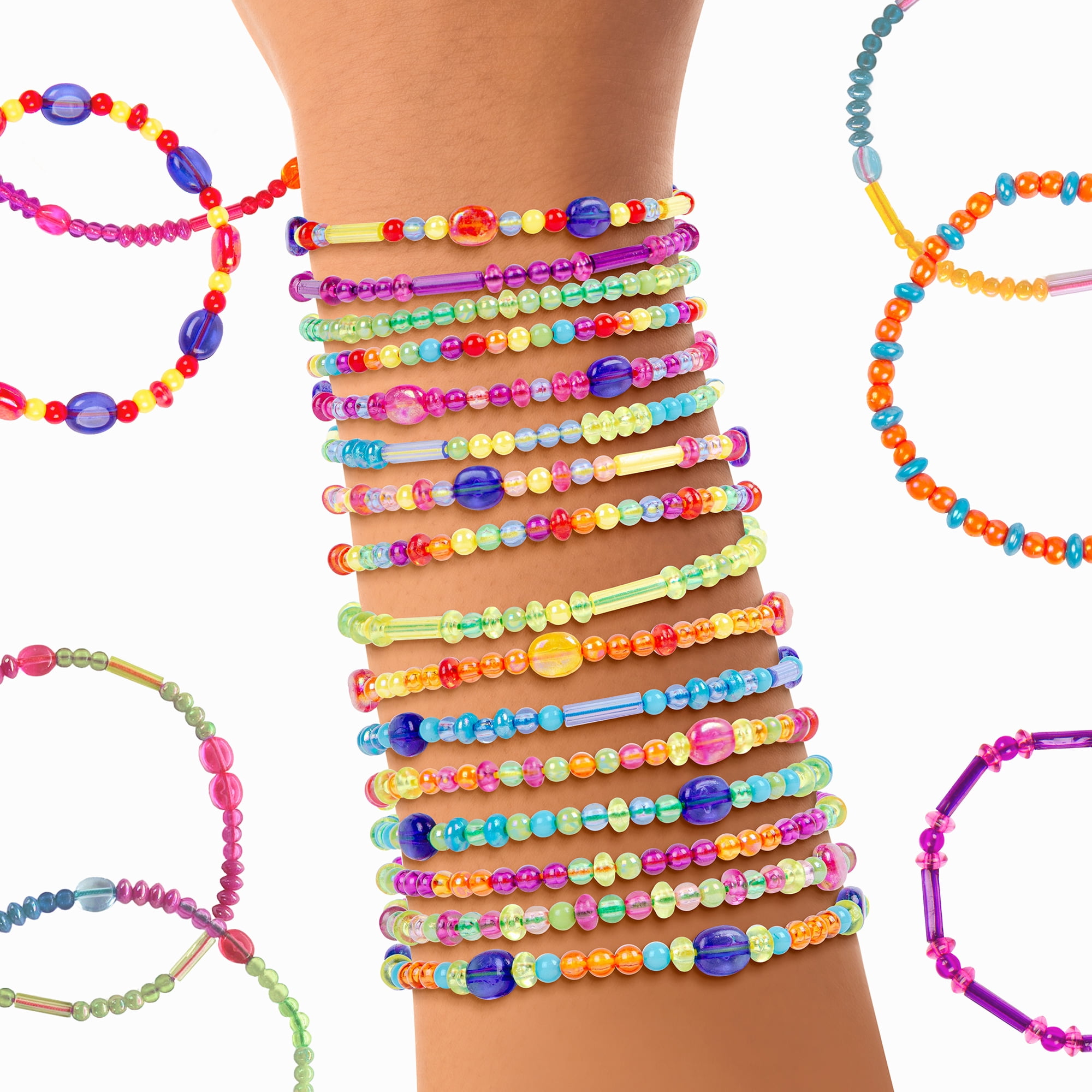 Crayola Creations Color Theory Bead Kit Jewelry Making Tween Activity, 2000+ Plastic Bead Kit
