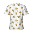 thumbnail image 6 of Vsdgher Bee Print Men's Dry Fit Mesh Athletic Shirts Moisture Wicking Tennis T-Shirt Tops, 6 of 9