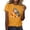 Yellow, variant on Spring T Shirts for Women Japanese Internet Monkey Graphic Round Neck Tops Casual Short Sleeve Fashion Vacation Tees