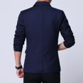 thumbnail image 3 of SWSMCLT Men's Business Long Sleeve Slim Fit Suit Jacket Casual Blazer Fitted Fall Semi Formal Suit Separate Navy 34, 3 of 4
