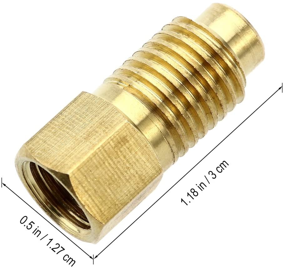 R12 R22 Refrigeration Adapter 1/8 N.P.T male x 1/4 Male Flare Less Valve Core 